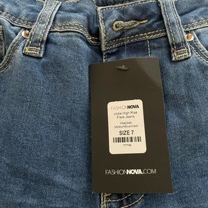 Cute bell bottom high rise jeans